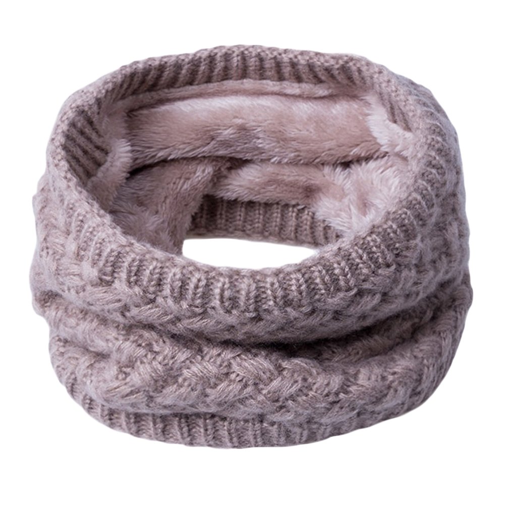 Greenlans Women Man Fashion Soft Thermal Woolen Yarn Collar Winter Circle Neck Scarf Khaki