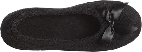 Miniatura 7 de isotoner Women's Classic Terry Ballerina Slipper Soft, Breathable, Terry Lined, Satin Bow, Secure Fit