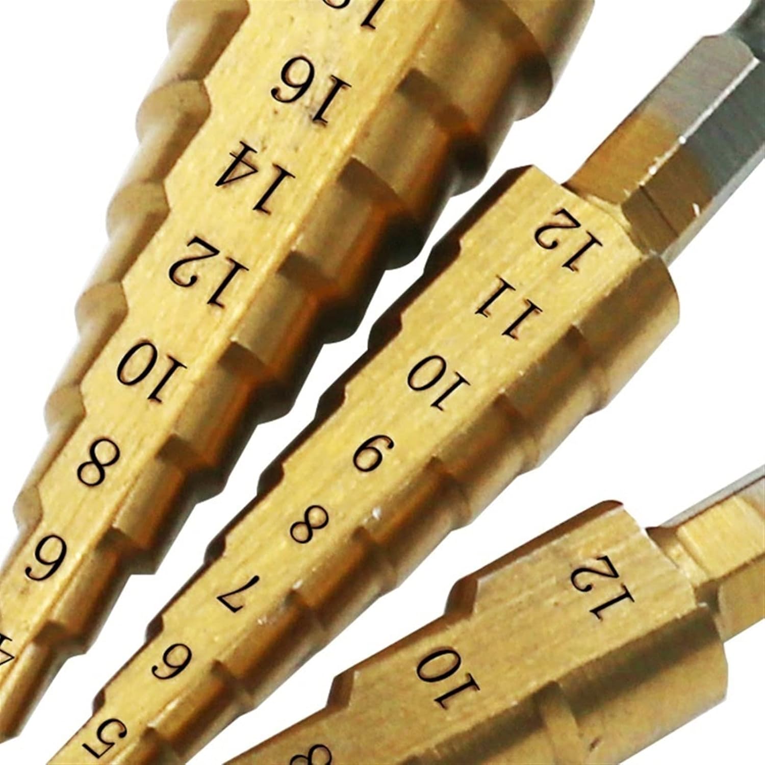 Steel Step Drill Bits 3-12mm 4-12mm 4-20mm Step Cone Cutting Tools Steel Wood Metal Drilling Power Set 1Pcs(4-20 Hexagon Shank)