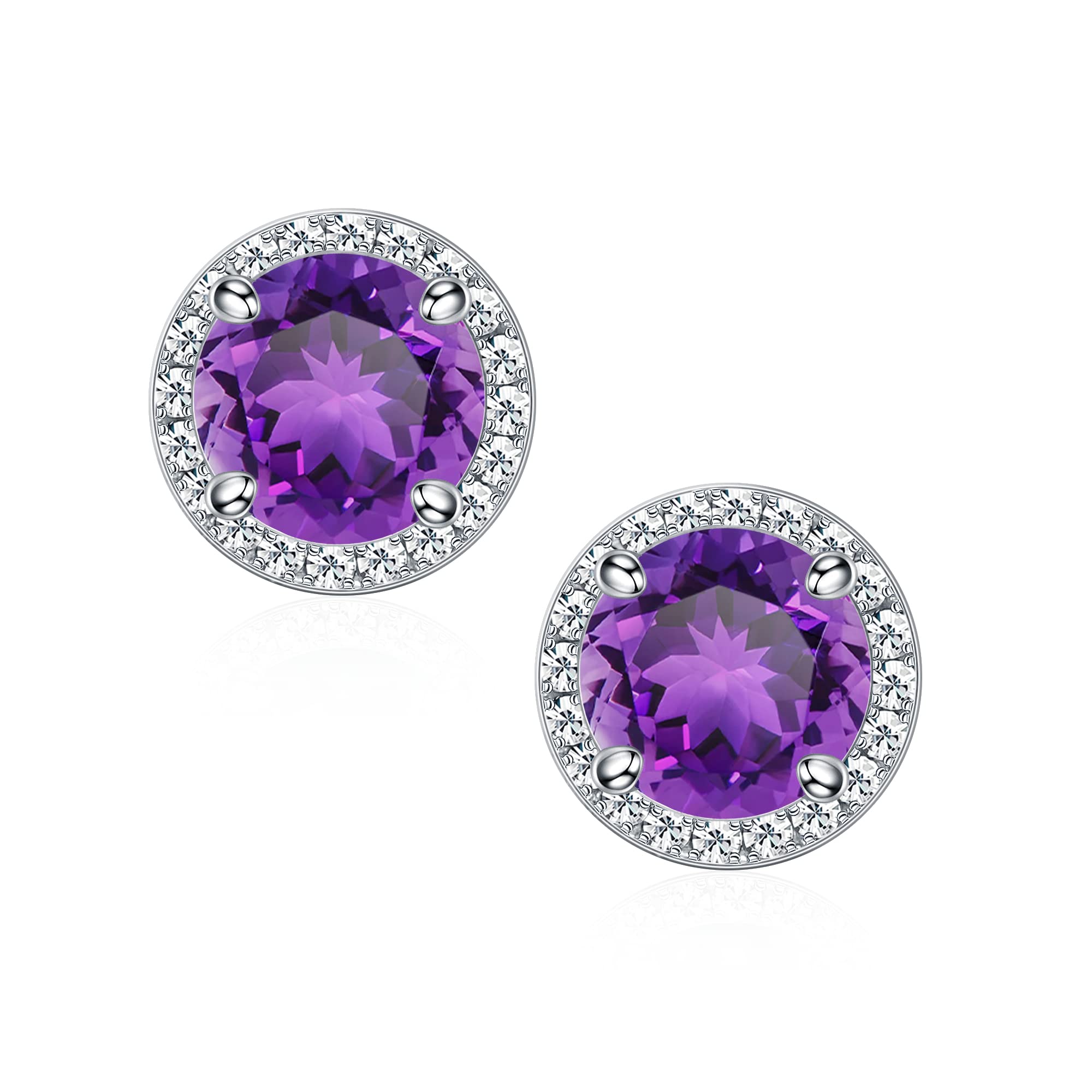 SMILEST Halo Birthstone Earrings