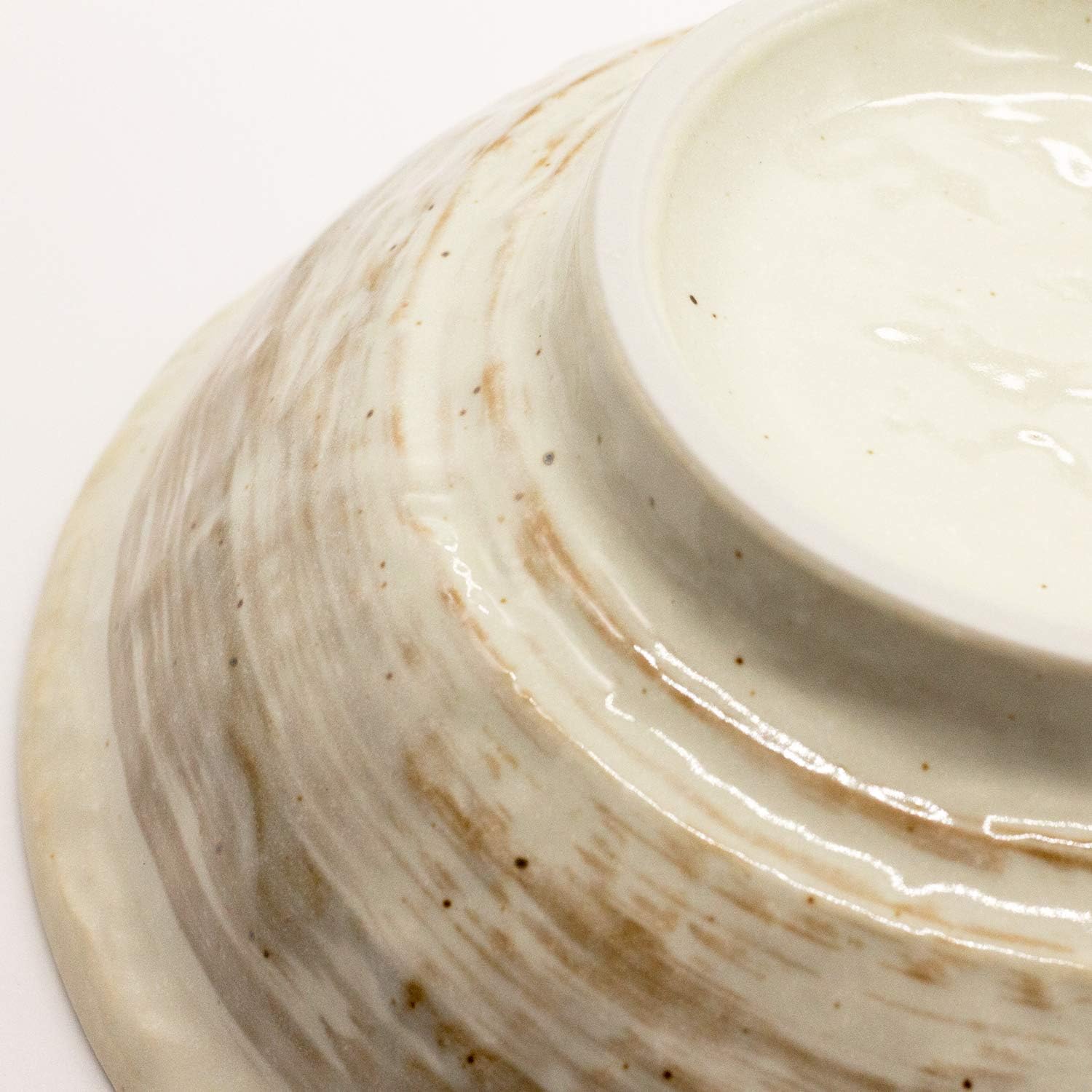 Mino Pottery 131-1308 Bowl, Ramen Bowl, Plate, Approx. 7.9 inches (20 cm), Microwave Safe, Dishwasher Safe, Powder Brush