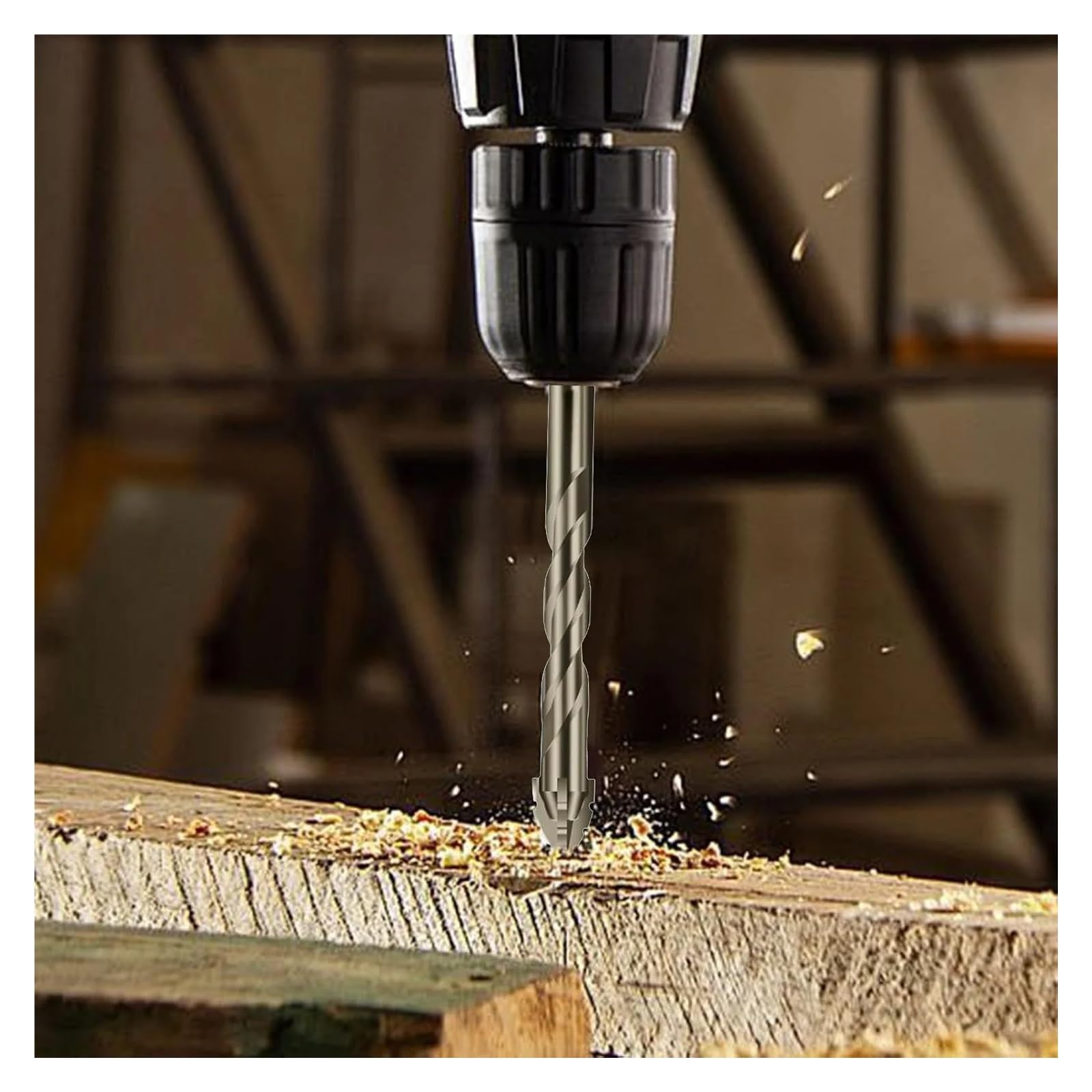 Zestaw wierteł ząbkowanych o czterech krawędziach 4-12 mm, wielofunkcyjne narzędzia do wiercenia do szkła, płytek i betonu(5-12mm(6PCS))