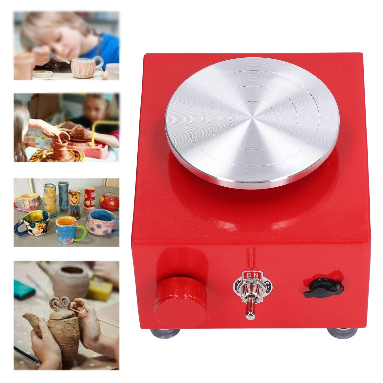 AMONIDA Rueda de Alfarería para Niños Velocidad Ajustable 0-2000 RPM