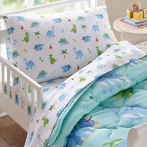 Miniatura 6 de Wildkin Funda de almohada estándar de microfibra para niños, funda de almohada suave y transpirable, dinosaurio