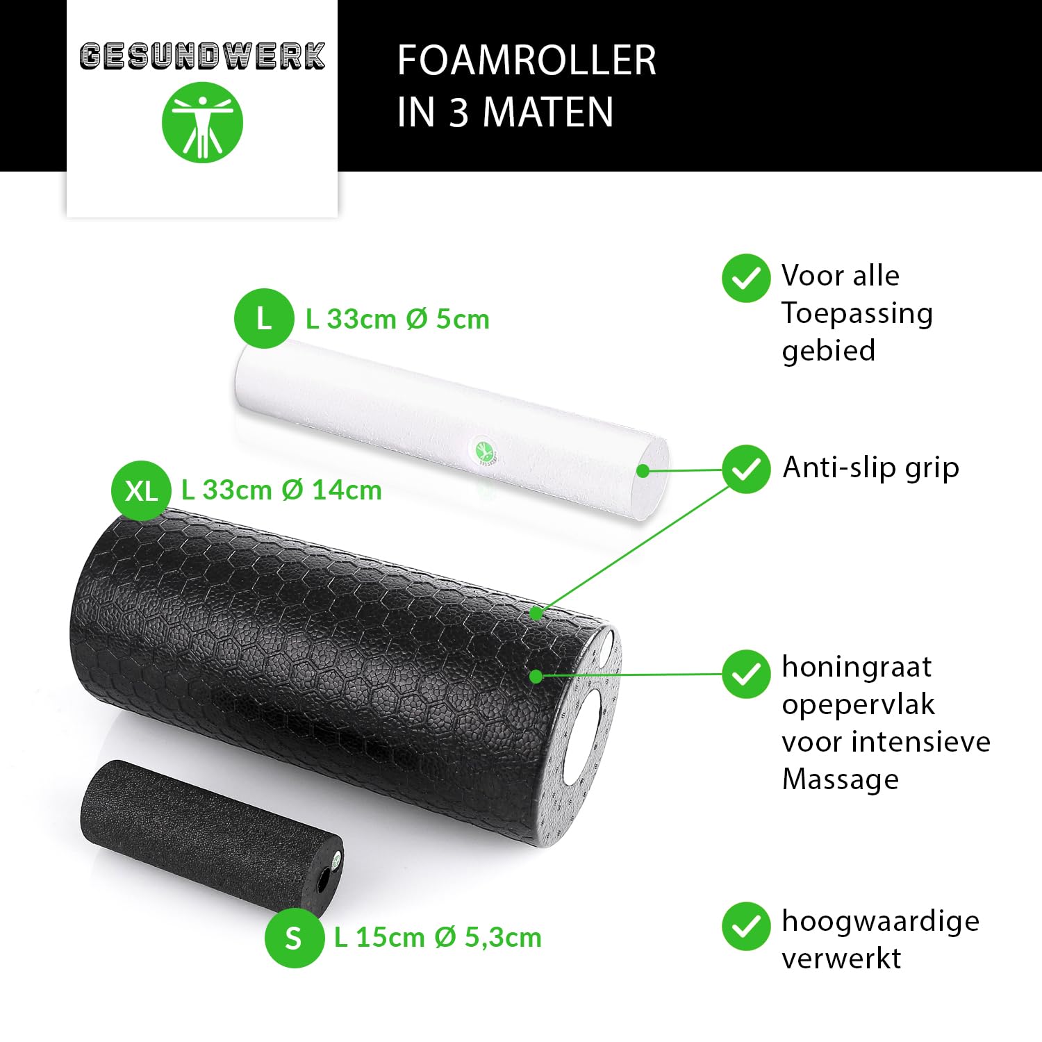 Faszienrollen Set - 10-teiliges Faszien Set mit Faszienrolle, Faszienball, Massageroller & Co. für Rücken, Wirbelsäule & Nacken