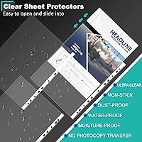 Vista 3 de Epakh Paquete de 600 protectores de hojas transparentes para carpetas de 3 anillas, protectores de hojas de plástico para papel estándar de 8.5 x 11