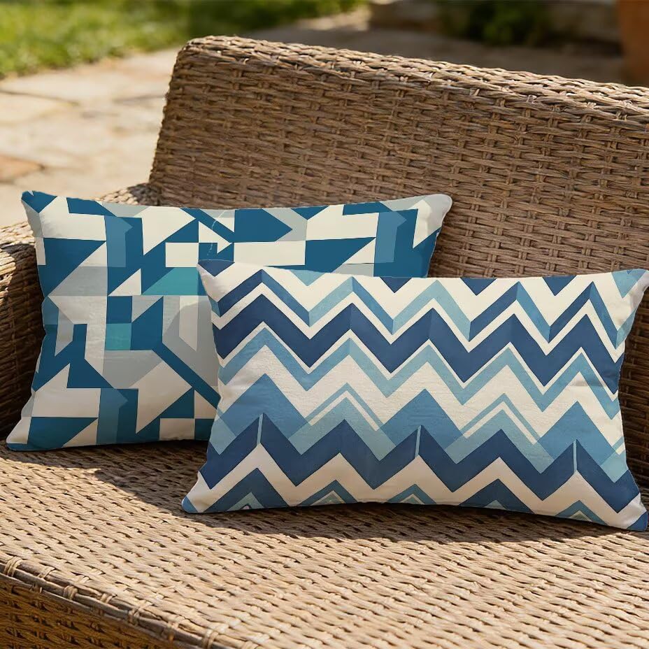 Housse de coussin de jardin étanche turquoise pour protéger vos grands intérieurs