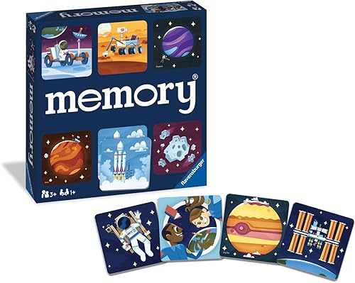 Ravensburger Juego de memoria espacial – Atractivo juego cósmico a juego para niños | Divertido juguete educativo | Mejora la concentración y la