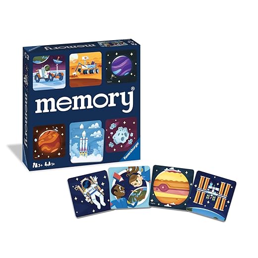 Ravensburger Space Memory Game for Boys & Girls Age 3 & Up! - A Fun and Fast Cosmic Matching Game (20424)