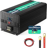 Vista 1 de Inversor de corriente de onda sinusoidal pura de 5000 W 48 V de 48 V CC a 110 V CA con control remoto inalámbrico, pantalla LCD, 4 salidas de CA, 1