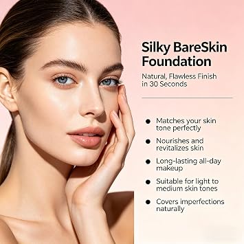 Luxury Color Changing Foundation, Hydrating Foundation for Mature Skin | Soft Texture Makeup Base, Breathable All-Day Wear for Natural Complexion