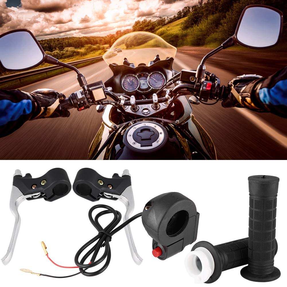 Poignées + Leviers Frein + Accélérateur Pocket Bike - Kit Complet Guidon 22mm