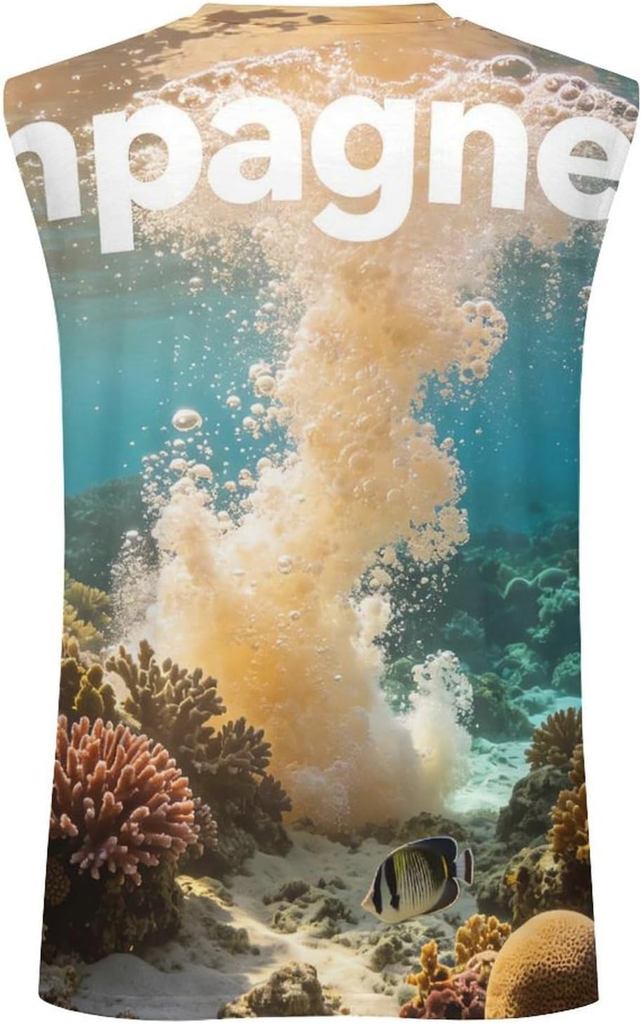Champagne Reef Underwater Men's Sleeveless Shirt Small