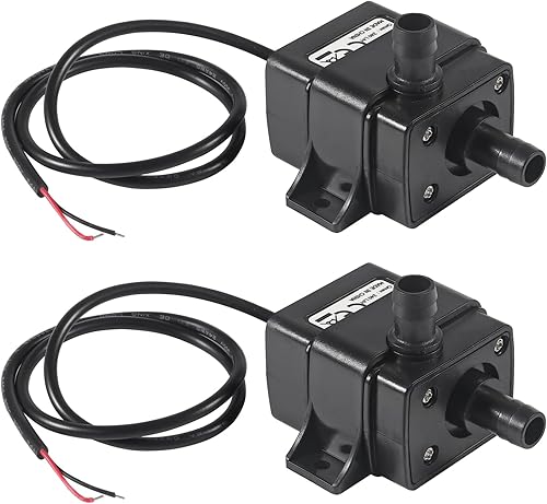 Bomba de agua sumergible sin escobillas de 12 V CC, pequeña bomba de agua ultra silenciosa de 240 LH para acuario y fuente de pecera (12 V, 5 W, 240