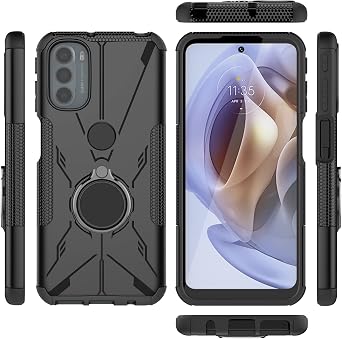Case for Motorola Moto G22 Case Cover,360Rotatable Kickstand Dual Layer Shockproof Case for Motorola Moto E32 XT2227-1 XT2227-2 XT2227-3 / Moto G22 XT2231-1 XT2231-2 XT2231-5 Case Black