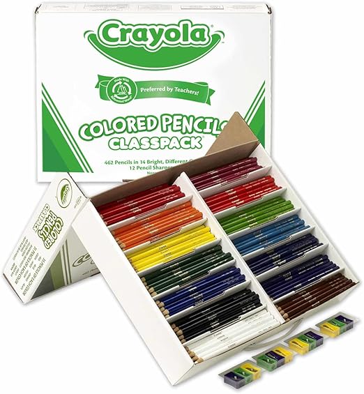 Crayola Colored Pencil Classpack (462ct), Bulk Colored Pencils, 14 Assorted Colors, School Supplies for Teachers, Ages 4+