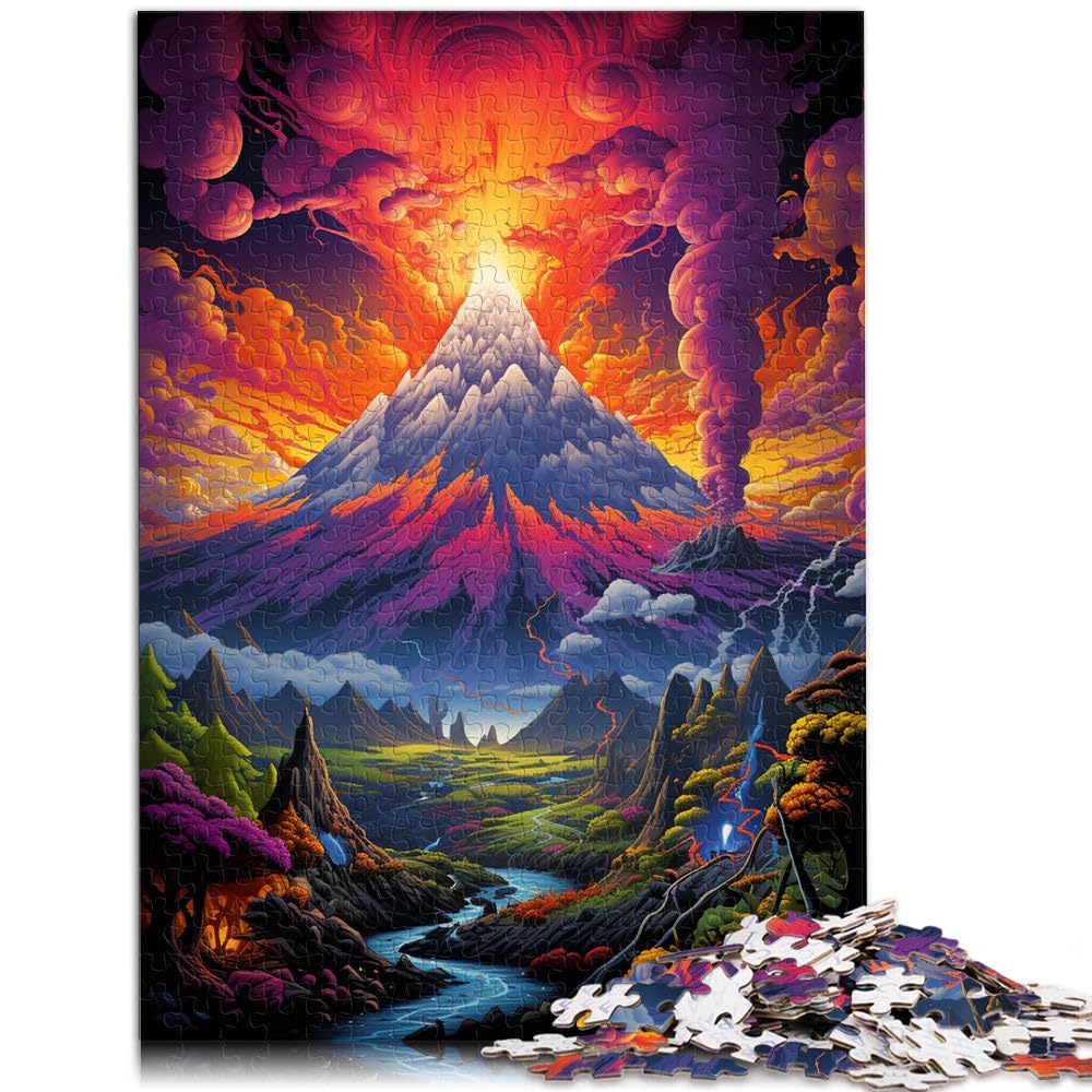 Puzzle da 2000 pezzi per adulti vulcano rompicapo Puzzle con pezzi completamente ad incastro a forma casuale 70 x 100 cm per adolescenti dai 14 anni in su