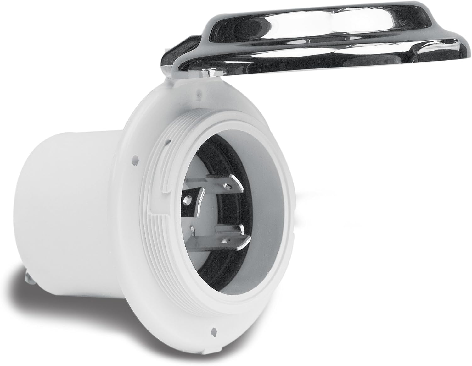 Marinco 304ELBCR Marine 3Wire Contoured Chrome Locking Power Inlet