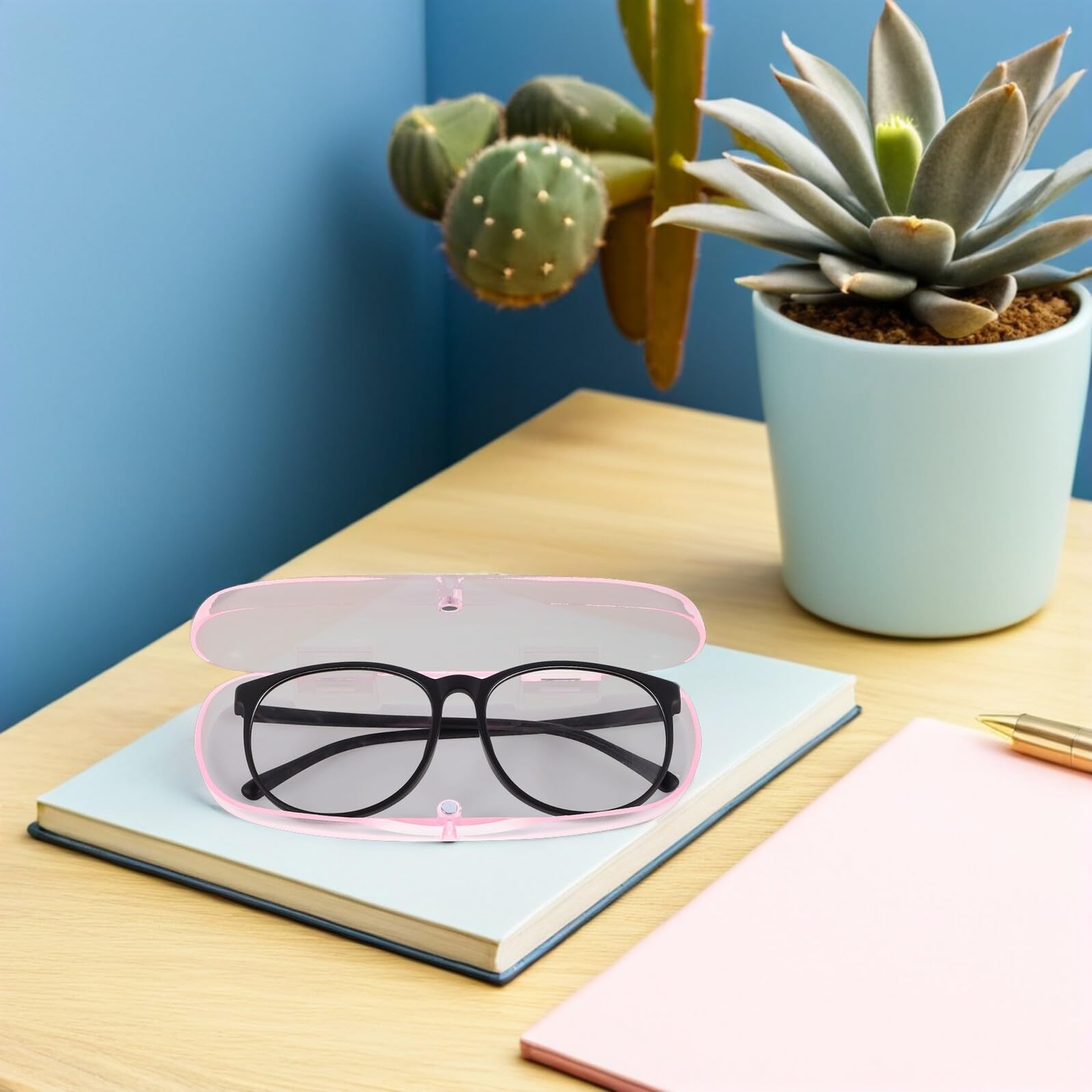 10pezzi Scatola Porta Occhiali Rigida Trasparente Opaca Custodia Protettiva Antiurto Portatile Per Occhiali Da Sole Vista Contenitore Per Da Donna Uomo