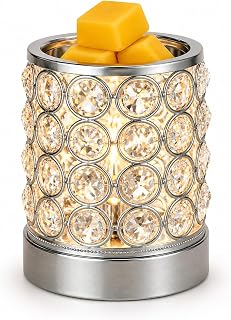 Leyoue Electric Crystal Wax Melt Warmer - Bulb Heating, Elegant Crystal Design, Quickly Melts Wax Blocks, Releases Long-Lasting Fragrance, Perfect Candle Wax Burner and Wax Warmer for Home Decor