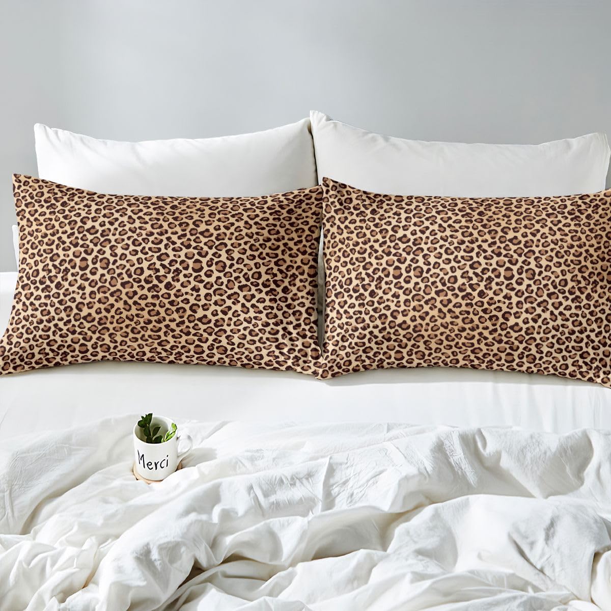 Black Brown Leopard Print Sheet Sets Women Cheetah Print Fitted Sheet for Kids Boys Girls Children Men Africa Animal Wildlife Bedding Set Ultra Soft Decor Safari Bed Cover No Flat Sheet Twin Size