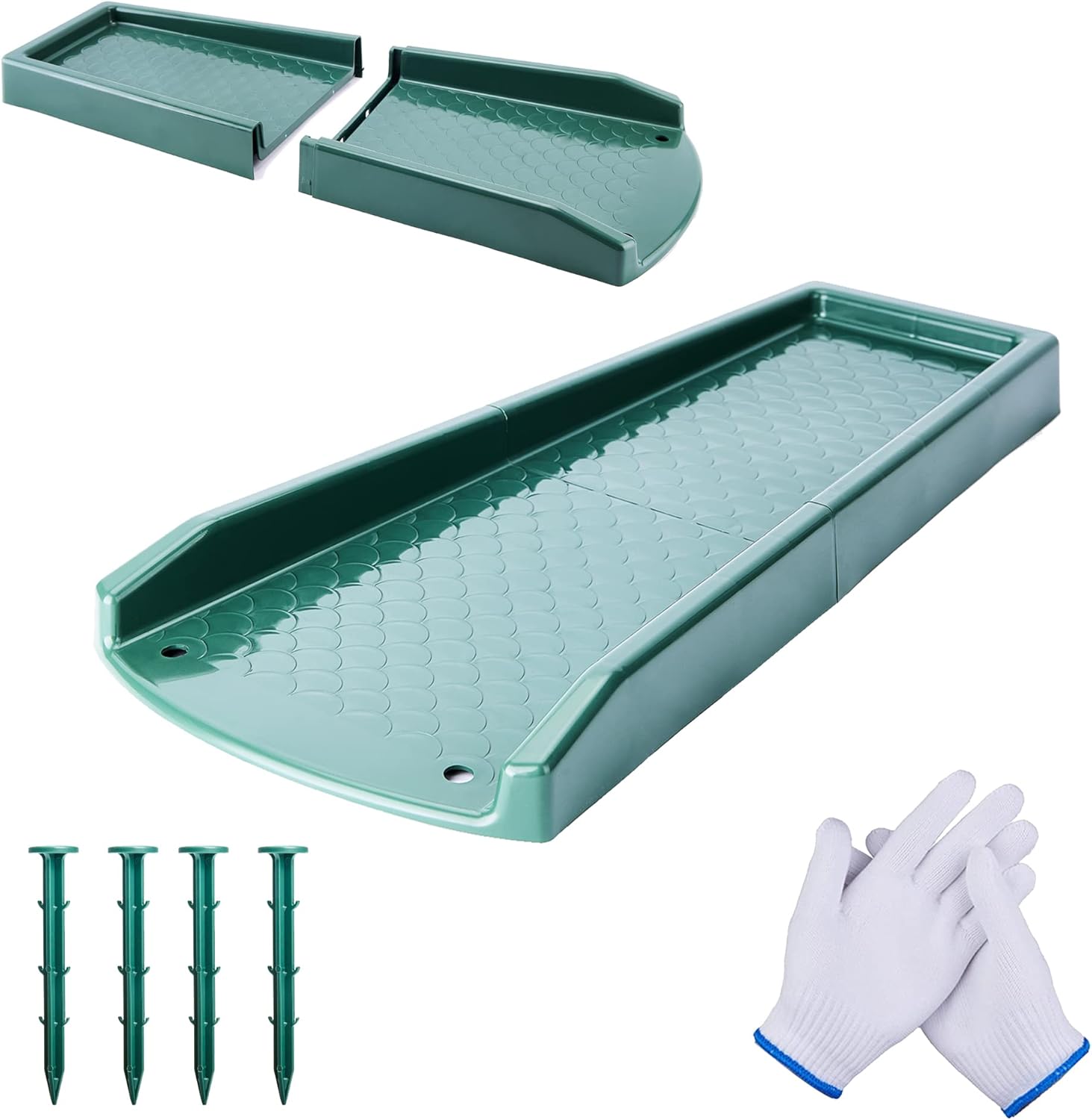 LARNORJE 2 Pack Downspout Extension Splash Block Gutter