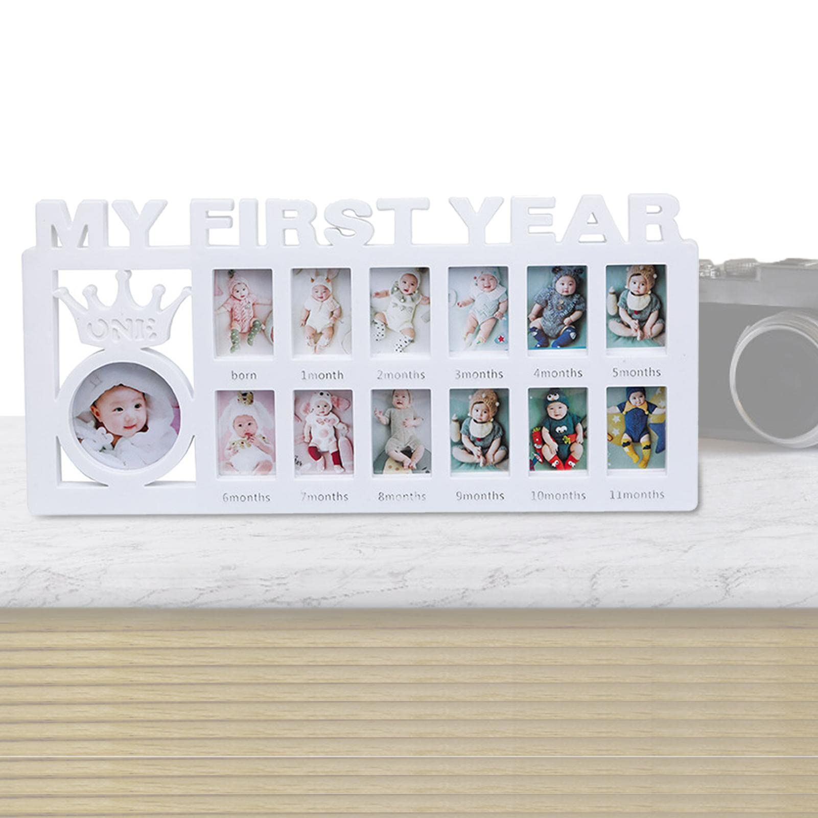 Cadre Photo Bébé Première Année Yosoo - 12 Mois Souvenirs | Déco Nursery Neutre