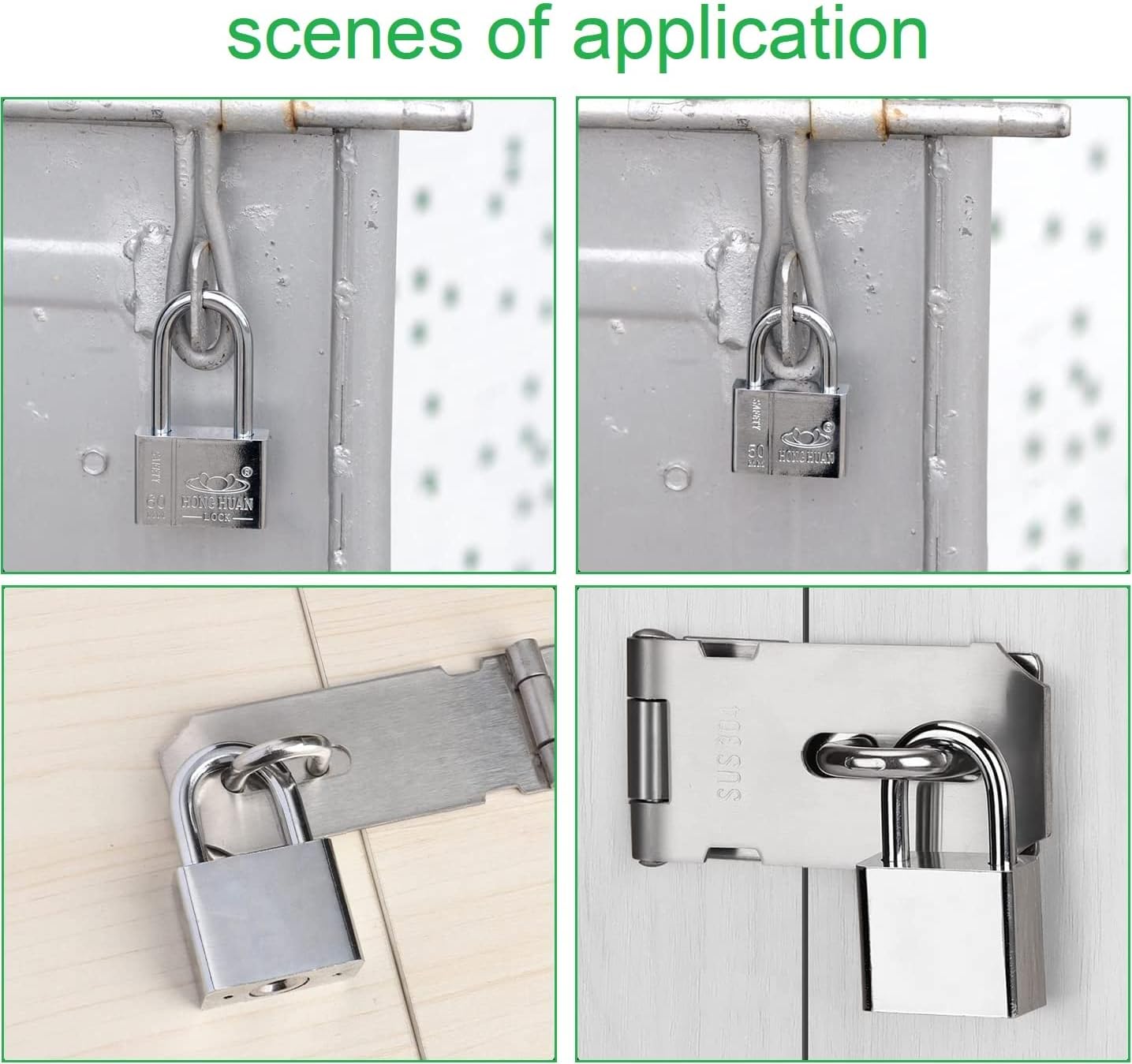 1pcs Iron Keyed Padlock, Small Padlock with Keys, Padlock for Cabinets Drawers Outdoor Use,2 inch Wide, Silver Tone Keyed Different