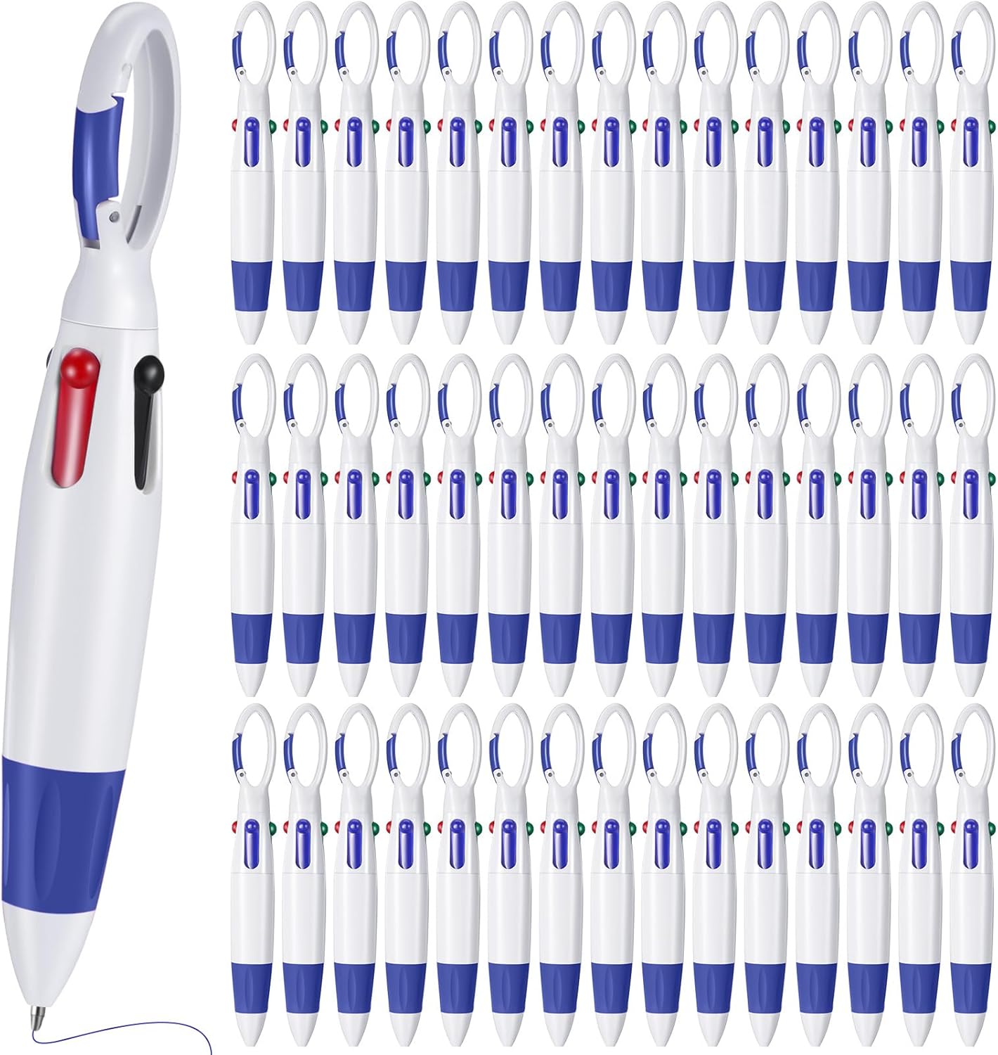 Fulmoon 60 Pcs Badge Pens for Nurses Plastic Carabiner