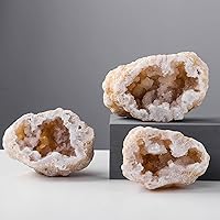 Vista 4 de Natural Agate Geode Slice Quartz Cluster Crystal Points Minerals Specimen High Crystal Cuarzo Cluster/Druzy Natural Reiki Rock Used for Clarity and