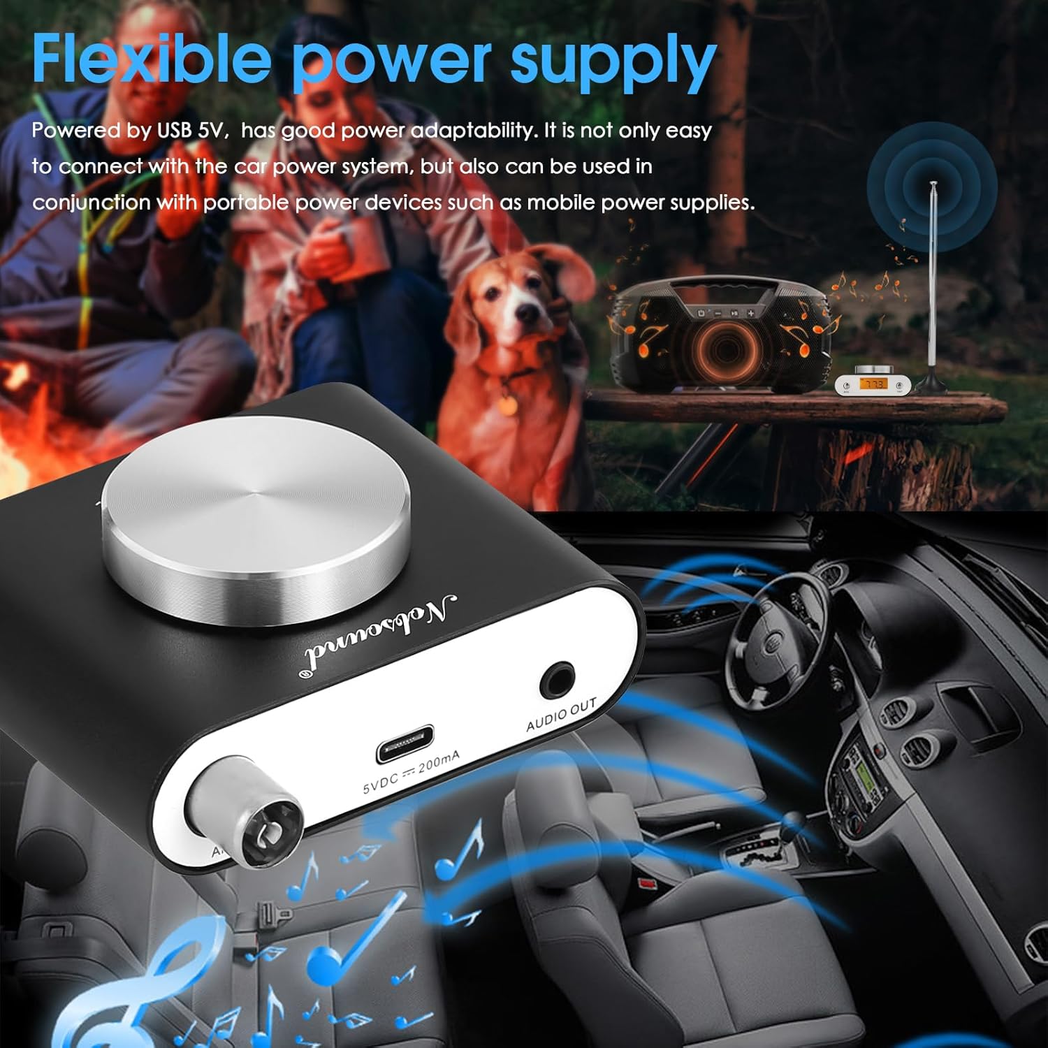 Nobsound Mini FM Radio Transistor Global Universal Manual Auto Search with Display Screen