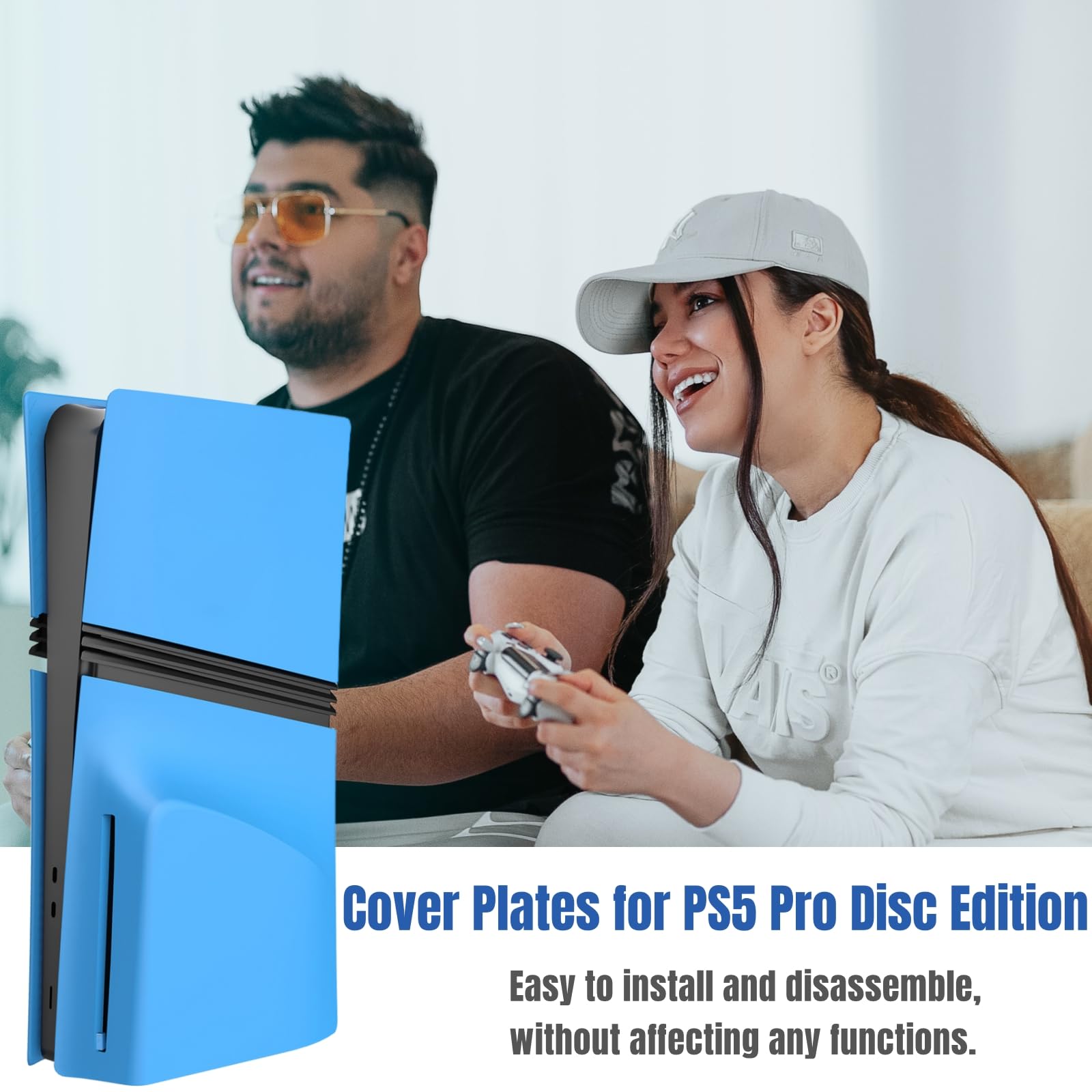 Pro Disc Edition, piastre di copertura per console PS5 Pro, pannelli di copertura compatibili con la nuova PlayStation 5 Pro, accessori protettivi di ricambio (blu stellare)