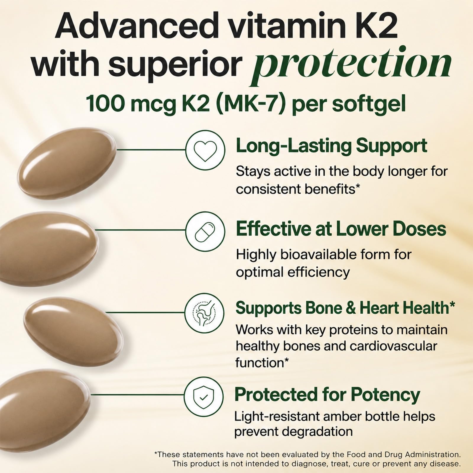 HealthA2Z® Vitamin D3 (5,000 IU) + K2 (100 mcg), 90 Softgels, Pack of 1 — Amazon image 3