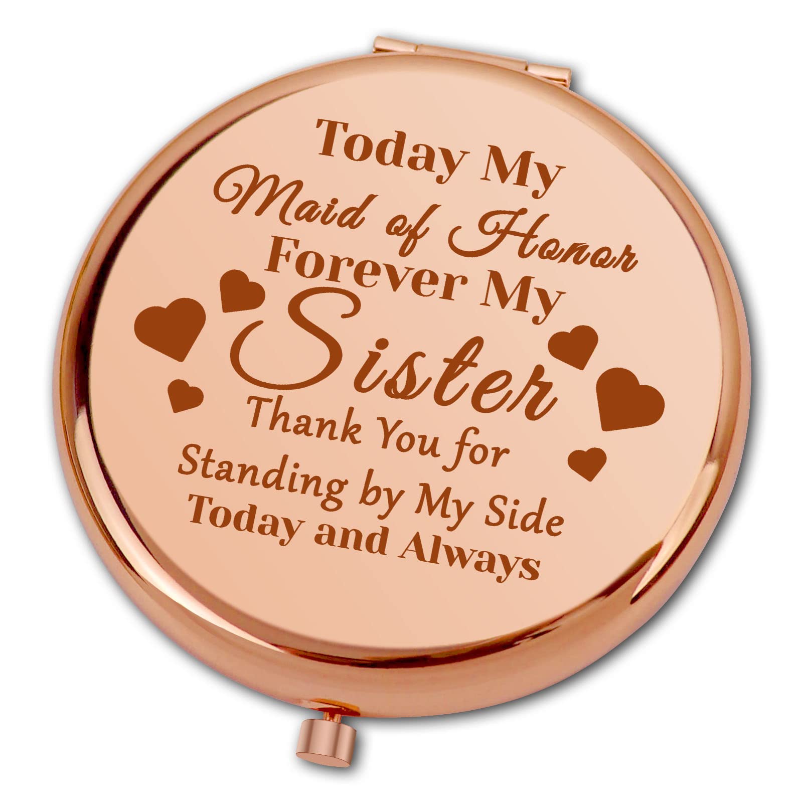 Ximalun Thank You Gifts for Bridesmaid Today My Maid of Honor Forever My Sister Compact Mirror Bachelorette Party Gift Wedding Gift for Bridesmaid Proposal Gift Bridesmaid Gift from Bride