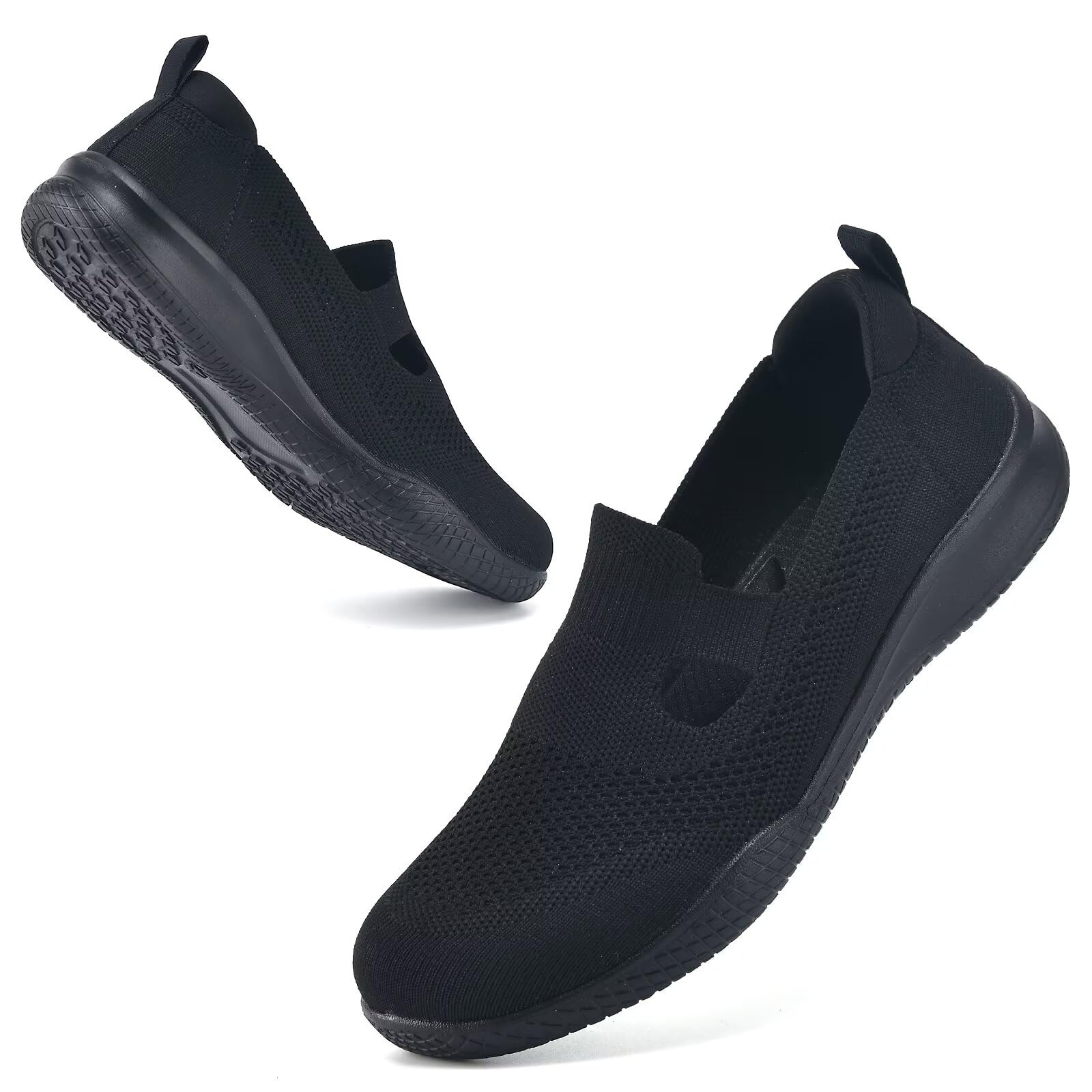konhill Damen Slip On Laufschuhe Atmungsaktive Mesh Sommerschuhe Leichte Fitness Sportschuhe für Jogging Walking Freizeit