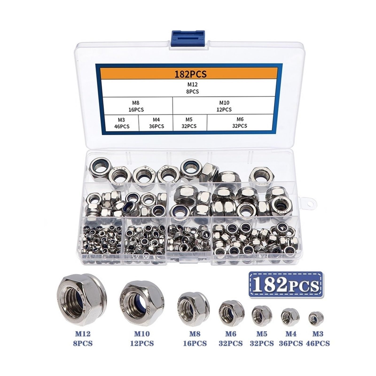980 Pz Dadi Esagonali Di Bloccaggio Con Rondelle Piatte Set, Dado - Foto 5