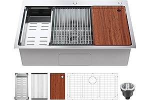 VEVOR Kitchen Sink: Premium Drop-In Stainless Steel Single Bowl for Diverse Kitchen Applications