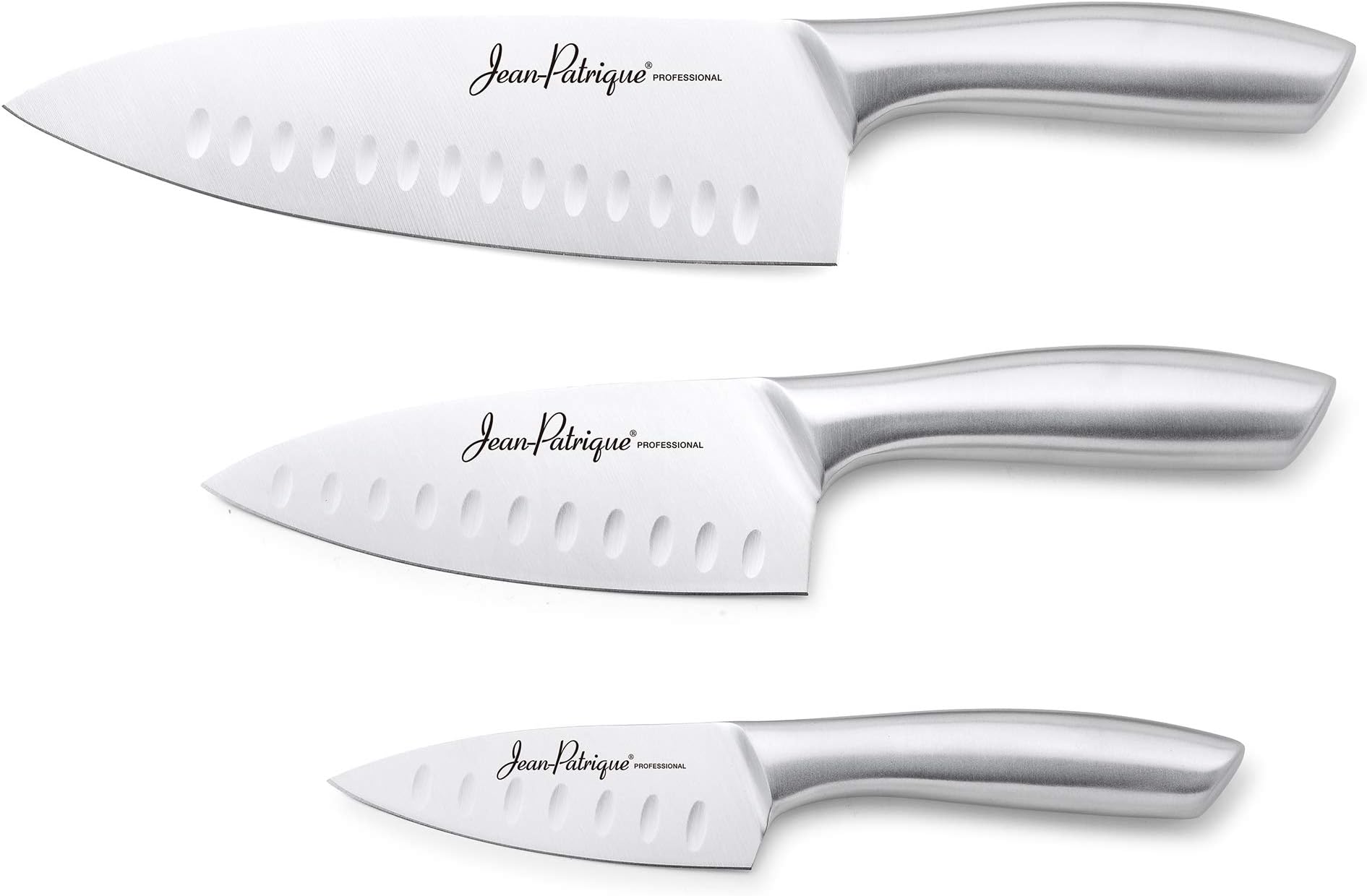 Jean-Patrique Santoku Knife | Stainless Steel Kitchen Razor Sharp Blade Chef Paring Knives - Set of 3 Pieces