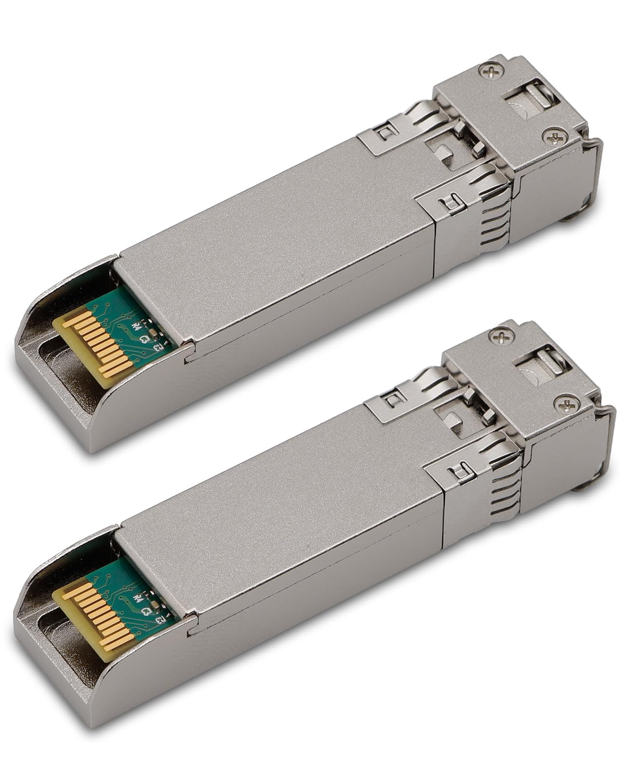 10GBase-SR SFP+ Modul, 850 nm Multimode-Faser-Transceiver, bis zu 300 m über OM3/OM4, LC Duplex, Plug and Play, kompatibel mit Cisco SFP-10G-SR, Ubiquiti UniFi und mehr, 2 Stück
