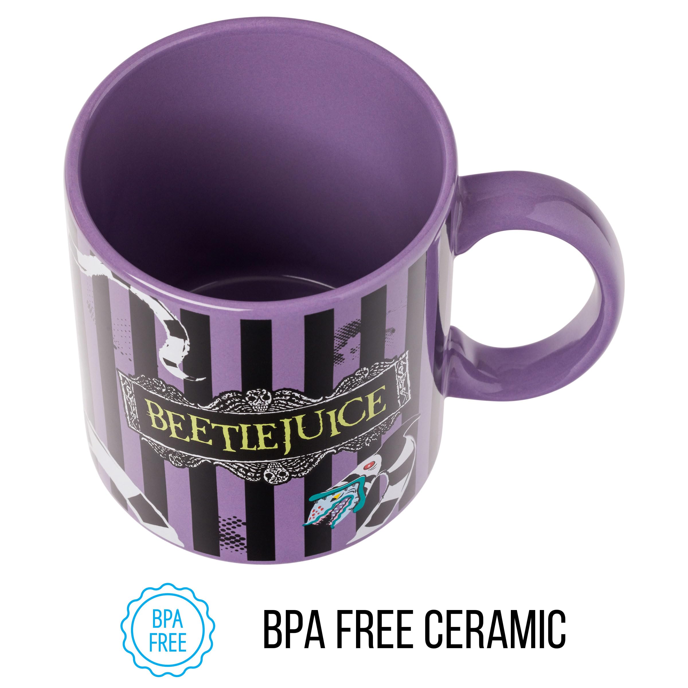 Silver Buffalo Beetlejuice Keramiktasse mit Sandwurm, 590 ml | 0,59 Liter