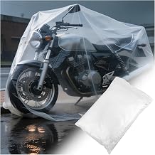 5PCS 98.42 * 47.24 Inch Motorcycle Cover Waterproof Outdoor,Disposable Waterproof Motorcycle Cover for All Weather Outdoor Protection,Universal Bike Covers with Elastic Band