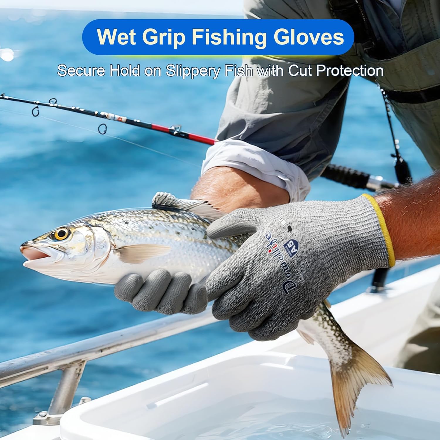 Dowellife Cut Resistant Work Gloves for Men & Women - ANSI A5 & EN388 Level 4, Breathable PU Coated, Grey Non-Marking - for Gardening, Fishing, Automotive, Construction, Wood Carving (Small, Grey)