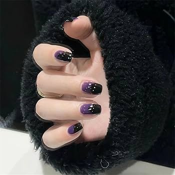 Amazon | ネイルチップ地雷系つけ爪 3D立体 黒 韓国 手作り 量産型