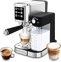 Vista 1 de Máquina de Espresso de 20 Bares con Pantalla Táctil, Cafetera de Espresso con Espumador de Leche Automático para Cappuccino y Latte, Cafetera