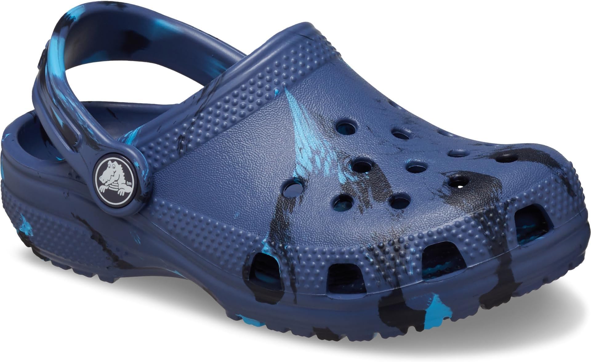Crocs Unisex Kids Classic Clog T Clog, Marbled Navy Multi, 4 UK Child