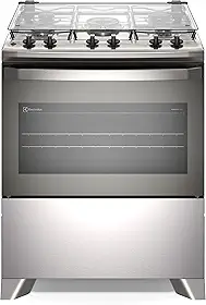 Fogão 5 Bocas Electrolux Inox Cinza Efficient FE5IG