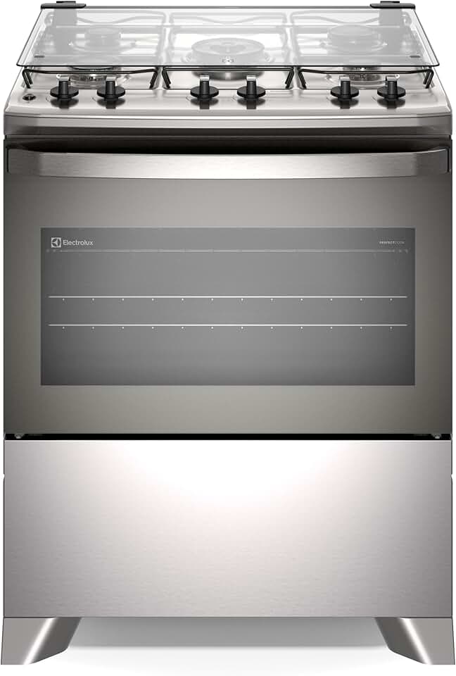 Fogão 5 Bocas Electrolux Inox Cinza Efficient FE5IG