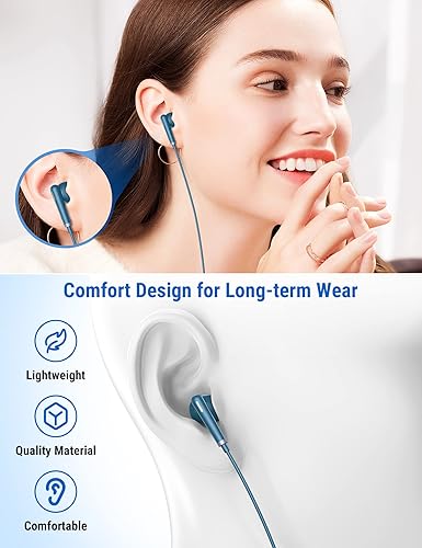Miniatura 2 de iMangoo Wired Earbuds in-Ear Headphones HiFi Stereo Aux Earphones with 3.5mm Jack Microphone Volume Control for Apple iPhone 6s 6 Plus iPod Touch