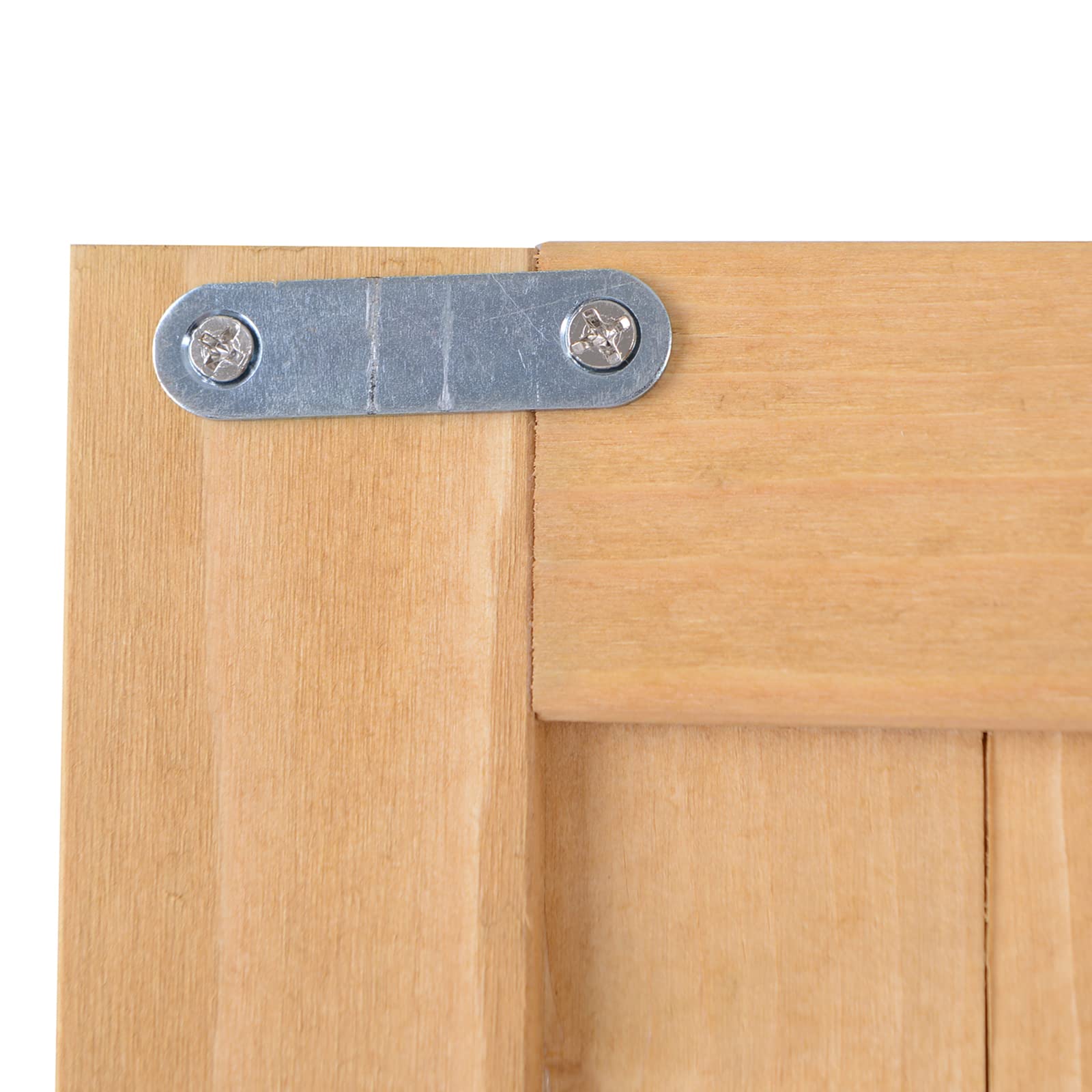 Outsunny Casetta da Giardino in Legno di Abete con Porta Doppia, Capanno Attrezzi con Mensole e Finestre, 127.5x50x164cm
