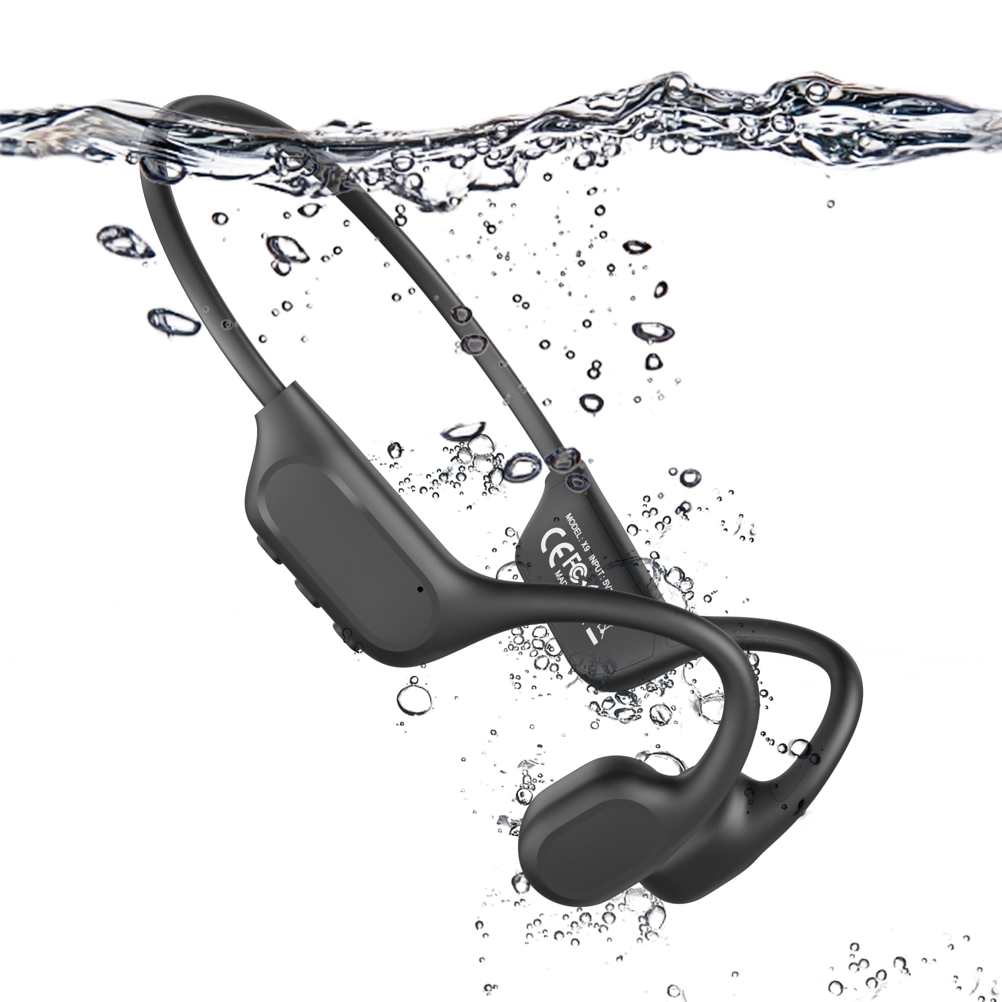 New Bone Conduction Headphones, IPX8 Waterproof Swimming Headphones with 32GB MP3 Player, Open Ear Bluetooth 6.0 Headphones for Clear Calls, Music & Game Modes for Sports, Running, Cycling & Workout